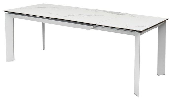 Раздвижной обеденный стол Cremona M белого цвета 
