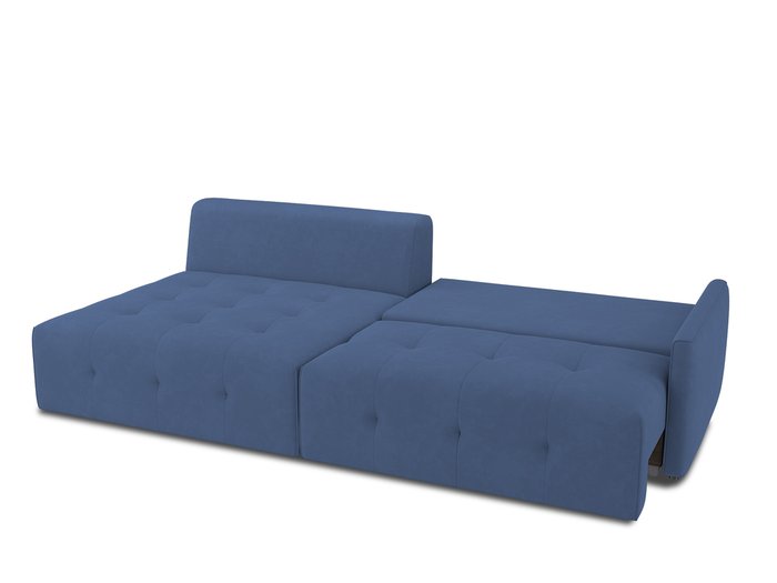 Угловой диван-кровать левый Bronks синего цвета