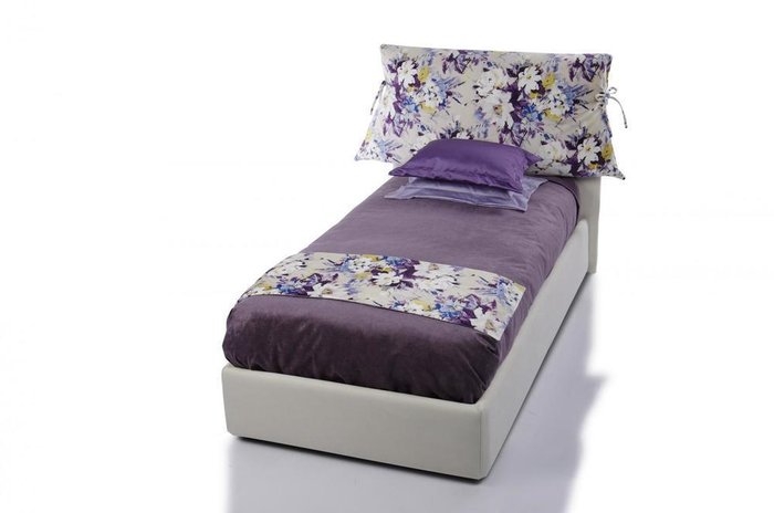 Кровать Lounge 120х200 с подъемным механизмом белого цвета