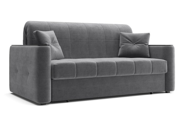 Прямой диван-кровать Ницца серого цвета