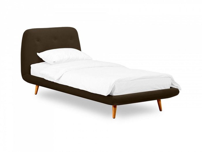 Кровать Loa 90х200 темно-коричневого цвета