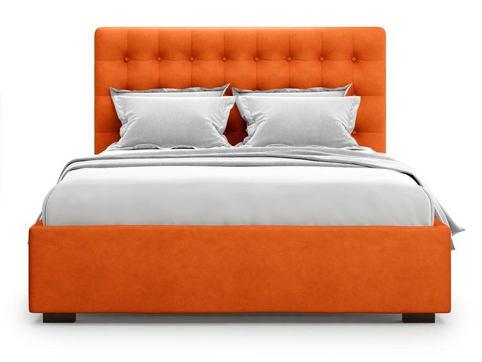 Кровать с подъемным механизмом Brayers 160х200 оранжевого цвета
