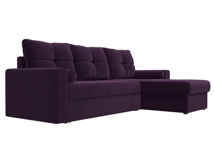 Угловой диван-кровать Верона фиолетового цвета - лучшие Угловые диваны в INMYROOM