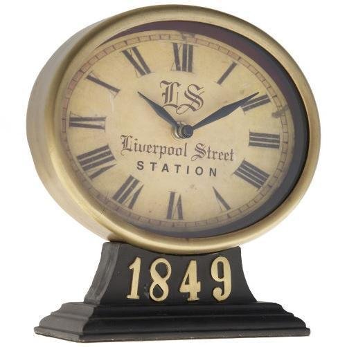 Часы настольные Станция Ливерпуль коричневого цвета