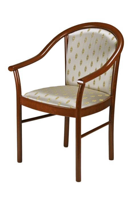 Стул-кресло деревянный Анна бежево-коричневого цвета