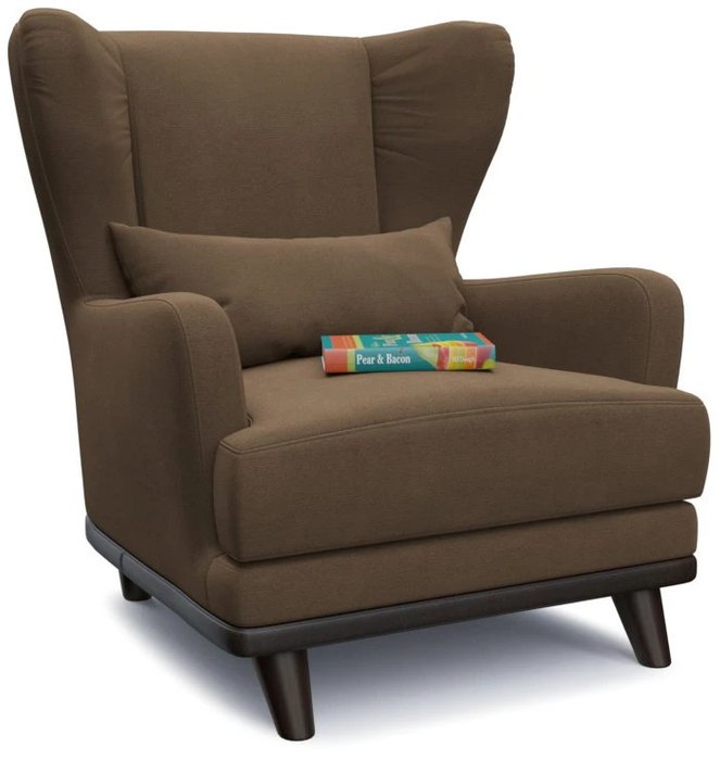 Кресло Роберт дизайн 4 коричневого цвета