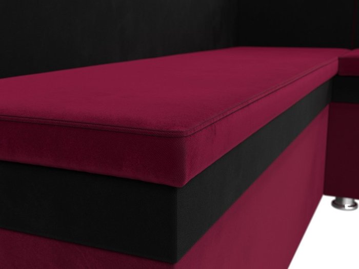 Угловой диван Уют черно-бордового цвета