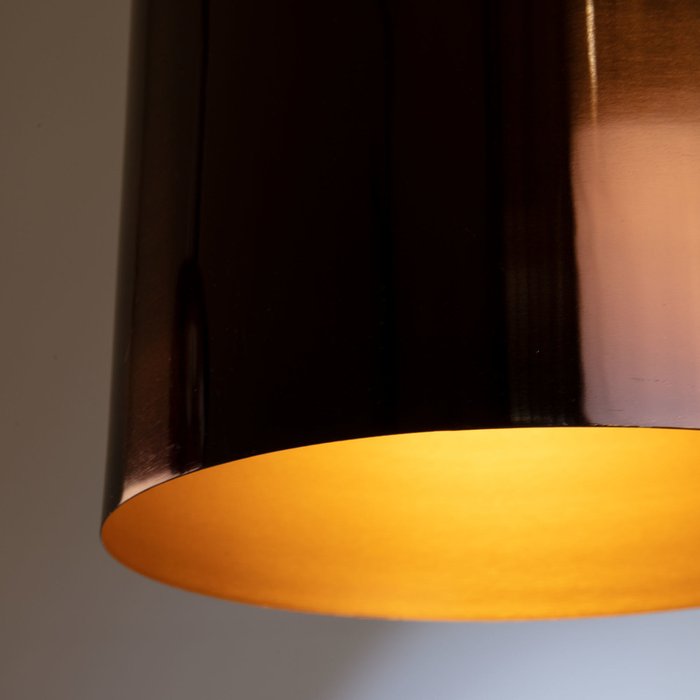 Подвесной светильник Anina с плафоном коричневого цвета