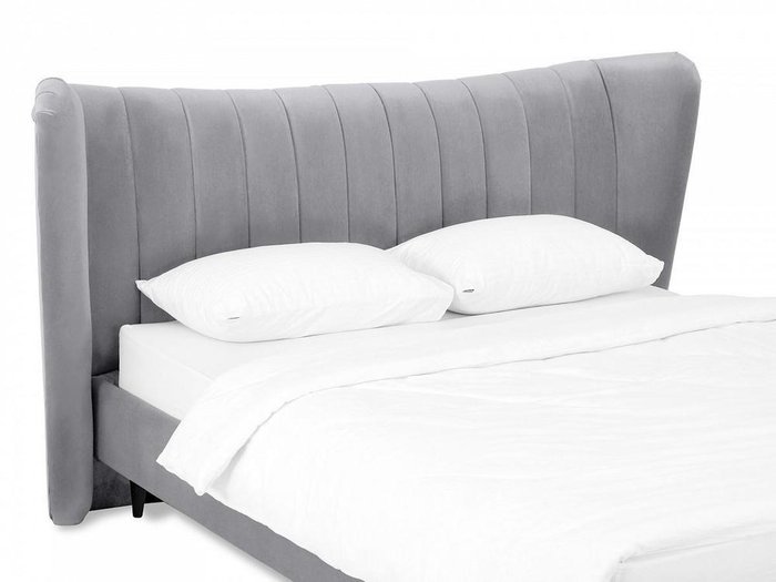 Кровать Queen Agata L 160х200 серого цвета