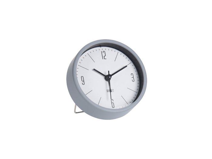 Часы-будильник Timer Quartz бело-серого цвета