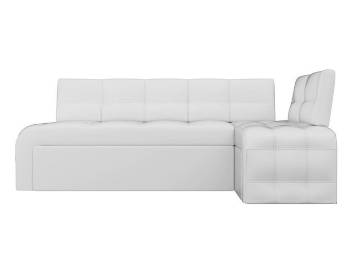 Угловой диван Люксор белого цвета (экокожа) 