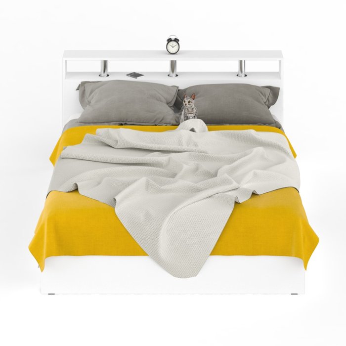 Кровать с ящиками Камелия 160х200 белого цвета