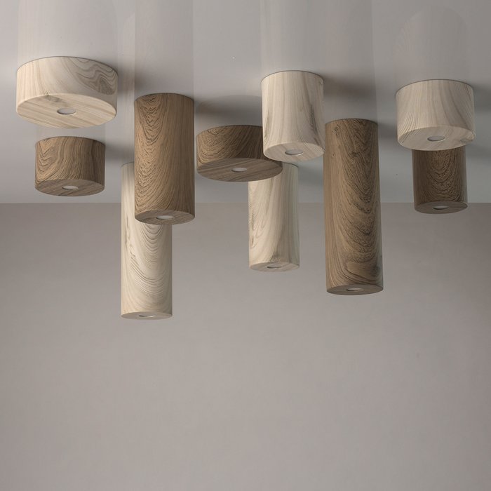 Потолочный светодиодный светильник Иланг с имитацией дерева