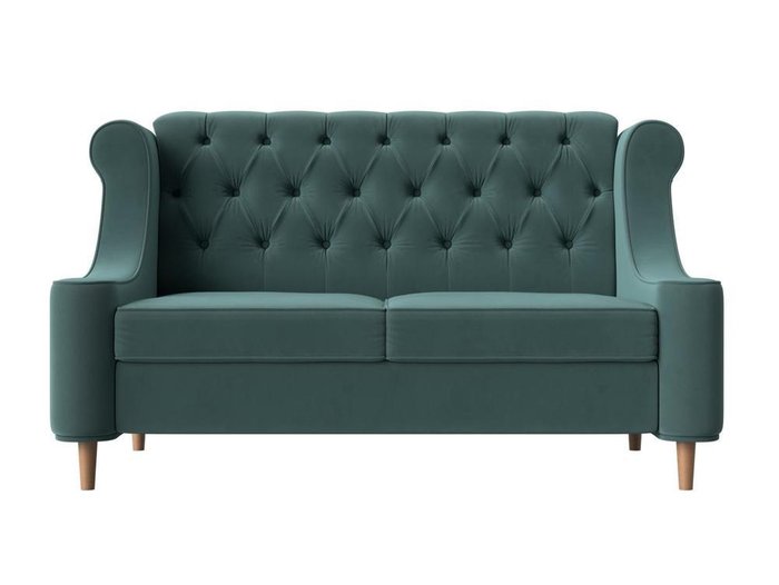 Прямой диван Бронкс бирюзового цвета - купить Прямые диваны по цене 32990.0