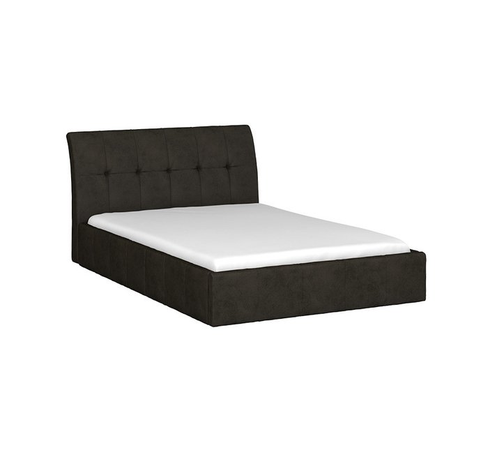 Кровать Инуа 140х200 черного цвета с подъемным механизмом 