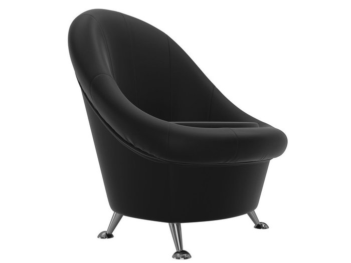 Кресло Амелия черного цвета (экокожа) - лучшие Интерьерные кресла в INMYROOM