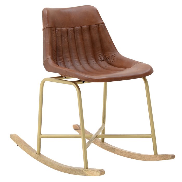 Кресло-качалка коричневого цвета 