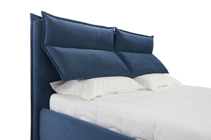 Кровать Wing 180х200 темно-синего цвета