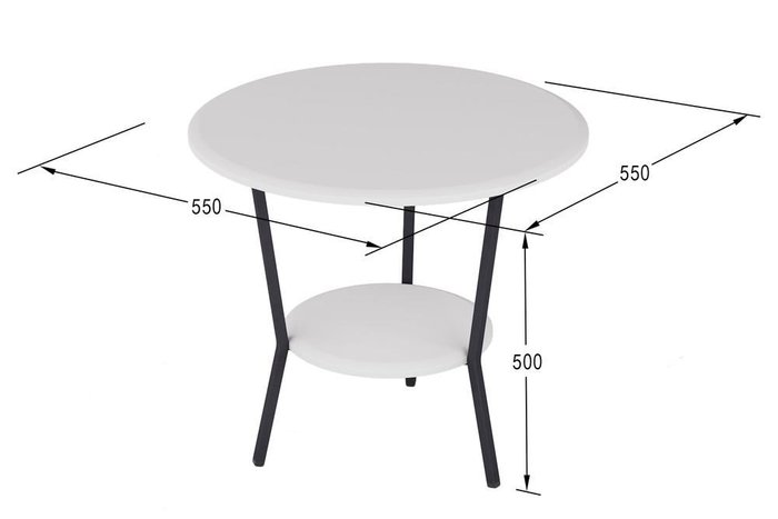 Стол журнальный  Шот белого цвета - купить Кофейные столики по цене 5285.0