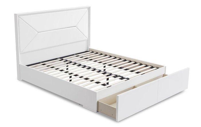 Кровати белого цвета с ящиками