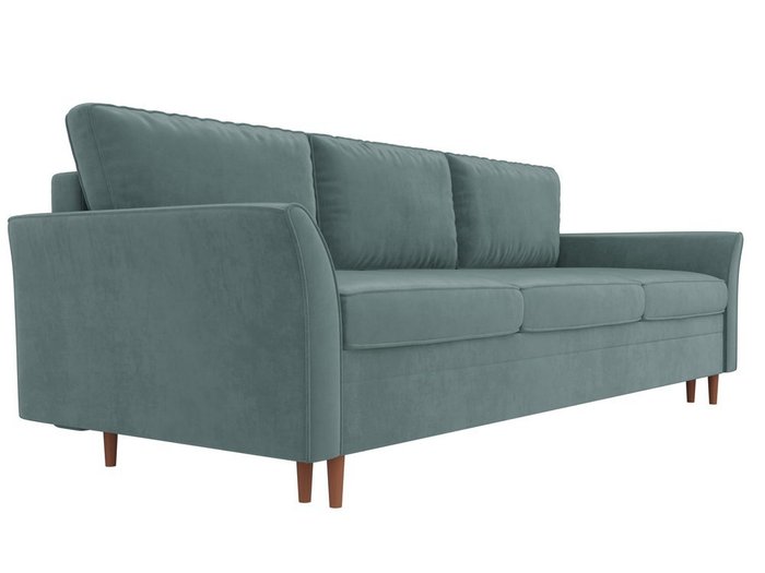 Прямой диван-кровать София темно-бирюзового цвета