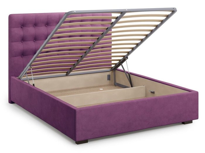 Кровать с подъемным механизмом Brayers 180х200 фиолетового цвета