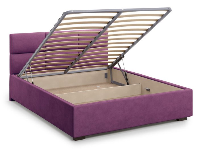 Кровать Bolsena 160х200 пурпурного цвета с подъемным механизмом 