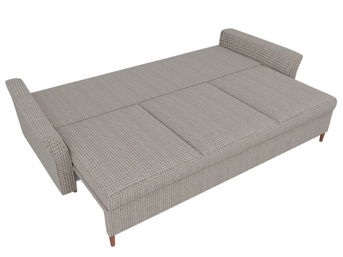 Прямой диван-кровать София серо-бежевого цвета