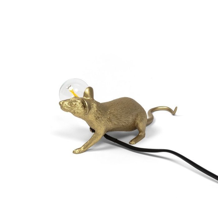 Настольная лампа Mouse Gold Lop золотого цвета