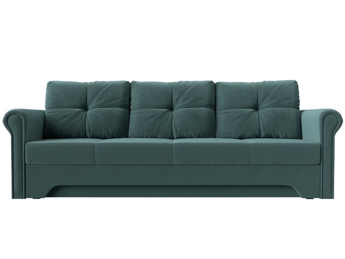 Прямой диван-кровать Европа темно-бирюзового цвета