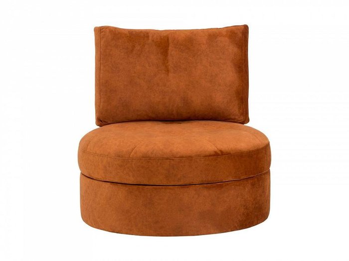 Кресло Wing Round коричнево-оранжевого цвета