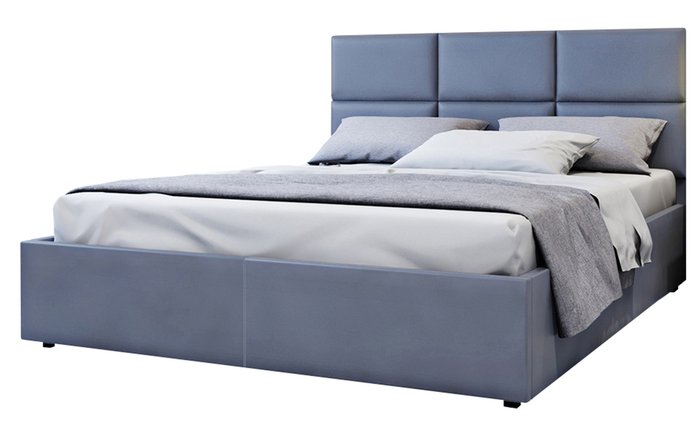 Кровать с подъемным механизмом Zibal 180х200 синего цвета