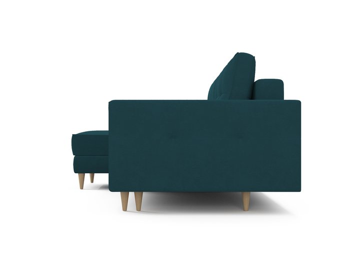 Угловой диван-кровать левый Оtto сине-зеленого цвета