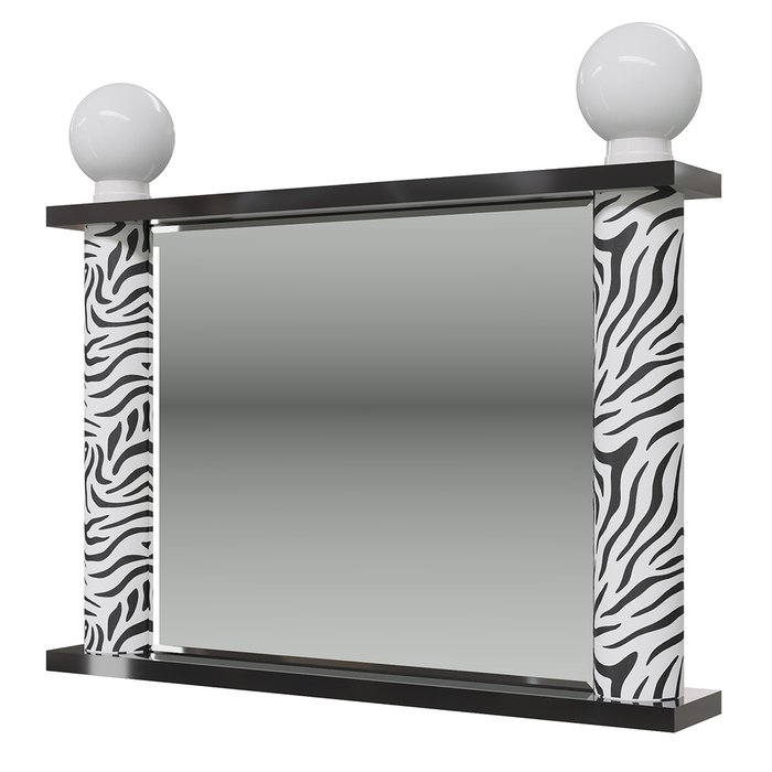 Настенное зеркало Сан-Ремо черно-белого цвета