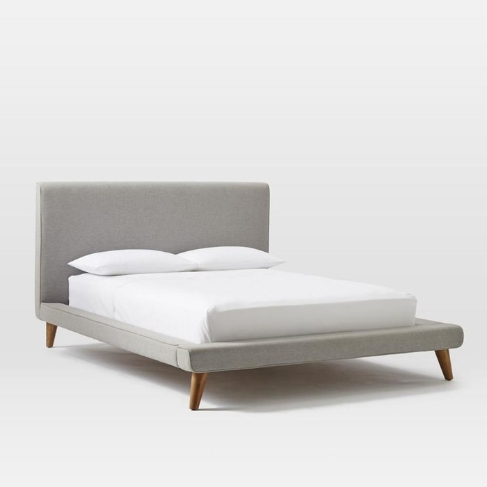 Кровать Mod Collection 140х200 светло-серого цвета