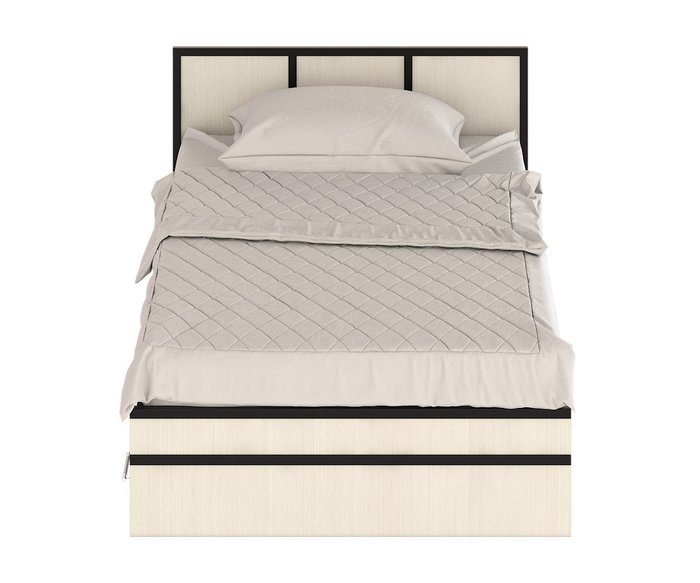 Кровать с ящиками Сакура 120х200 бежевого цвета - купить Кровати для спальни по цене 11522.0