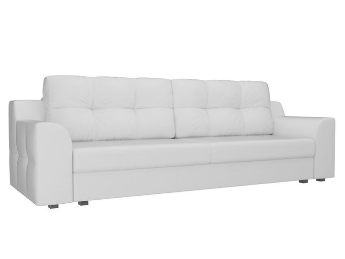 Прямой диван-кровать Сансара белого цвета (экокожа)