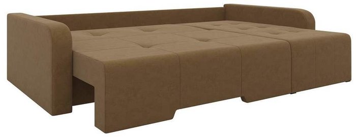 Угловой диван-кровать Манхеттен коричневого цвета