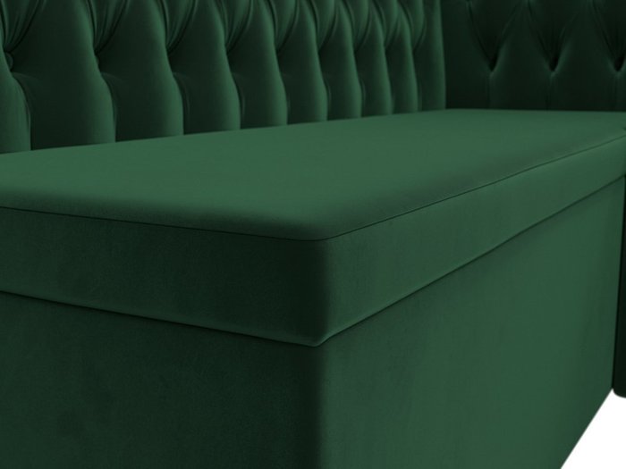 Кухонный угловой диван Мирта зеленого цвета