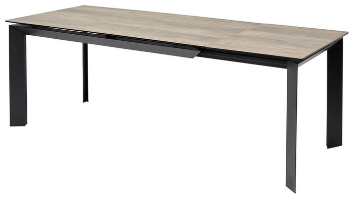 Раздвижной обеденный стол Cremona со столешницей бежево-коричневого цвета