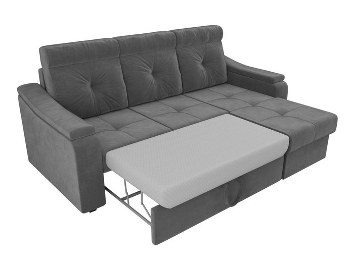 Угловой диван-кровать Джастин серого цвета