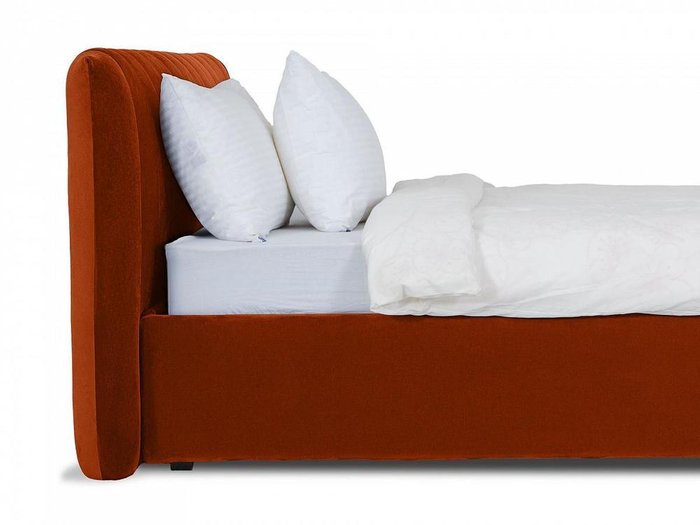 Кровать Queen Anastasia Lux терракотового цвета 160х200 с подъемным механизмом