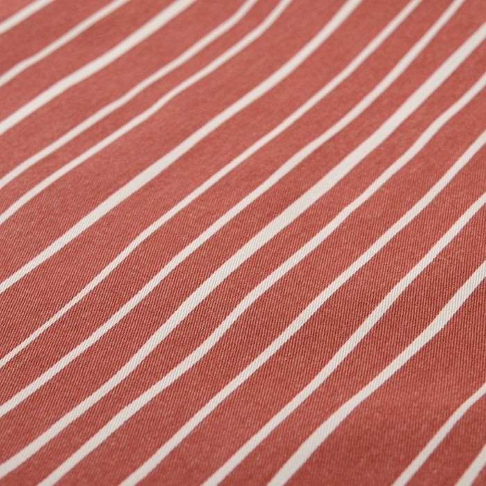 Дорожка на стол из хлопка Prairie терракотового цвета с принтом Полоски
