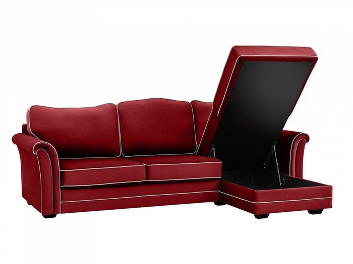 Угловой диван-кровать Sydney бордового цвета