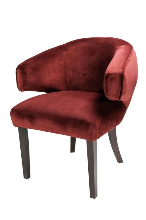 Стул-кресло мягкий Verbena 2 бордового цвета