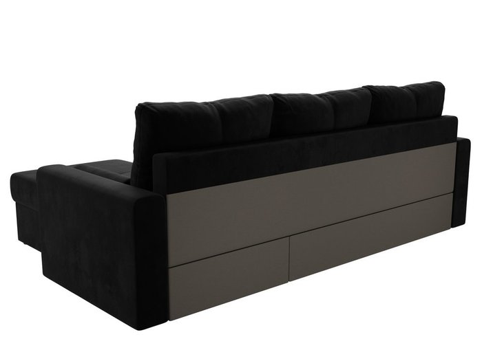 Угловой диван-кровать Верона черного цвета