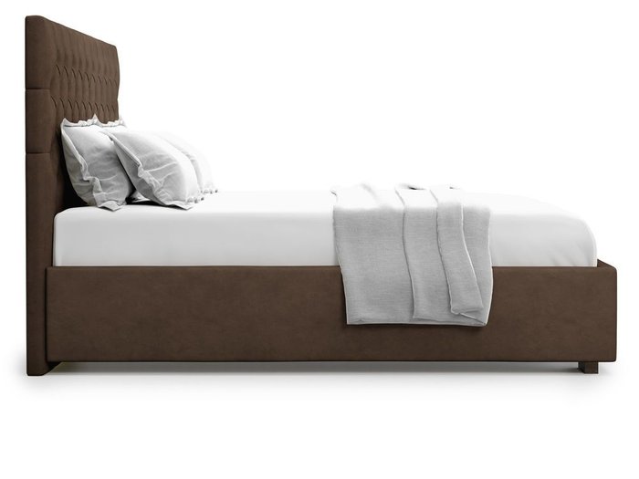 Кровать с подъемным механизмом Nemi 180х200 коричневого цвета