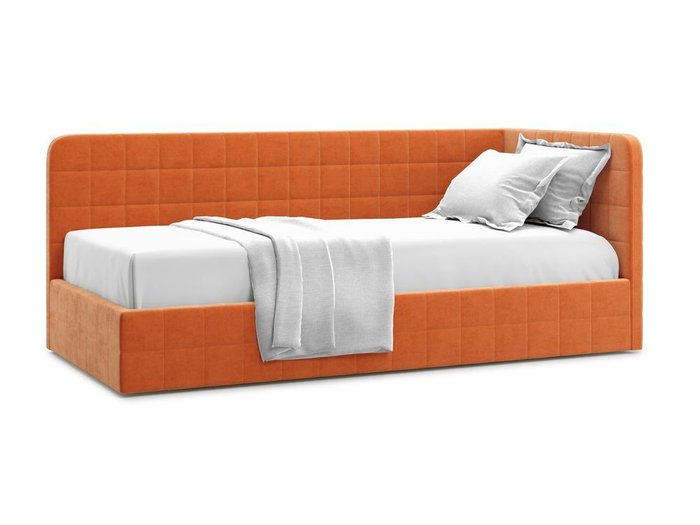 Кровать с подъемным механизмом Tichina 90х200 оранжевого цвета