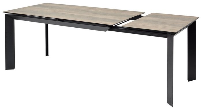 Раздвижной обеденный стол Cremona со столешницей бежево-коричневого цвета