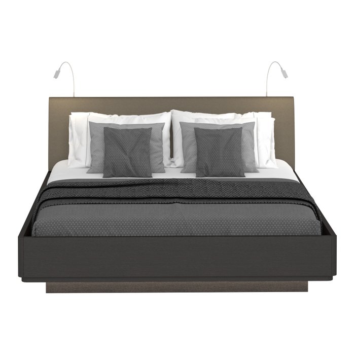 Двуспальная кровать с верхней и нижней подсветкой Элеонора 140х200